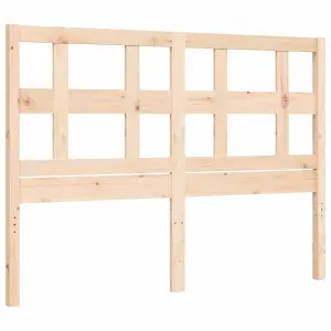 Berkfield Bed Frame with Headboard Small Double Solid Wood