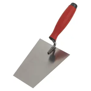 Sealey Stainless Steel Masonry Trowel Rubber Handle 160mm Soft Grip T1203