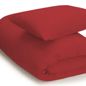 Belledorm Easycare Percale Duvet Cover Red (Kingsize)