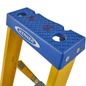 Werner 4 tread Fibreglass Platform step Ladder (H)1540m