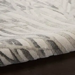 Ivory Grey Luxurious Modern Abstract Easy to clean Rug for Dining Room Bed Room and Living Room-120cm X 180cm