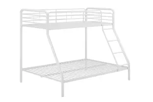 Bunk Bed Metal White, Single/Double