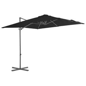 Berkfield Cantilever Umbrella with Steel Pole Black 250x250 cm