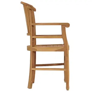 Berkfield Garden Chairs 2 pcs Solid Teak Wood