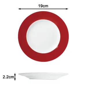 24pc Round Colour Band Dinner Set