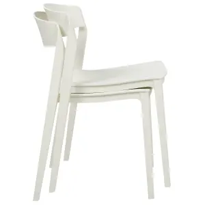 Set of 2 Dining Chairs SOMERS White