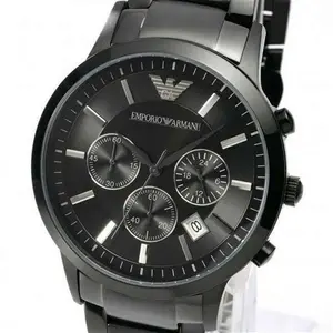 Emporio Armani Mens Watch AR2453 Black Chronograph Stainless Steel