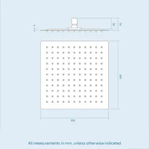 Nes Home Olive Square 3 Way Concealed Thermostatic Shower Mixer Set ,Shower Head, Handset, Bath Filler & Waste