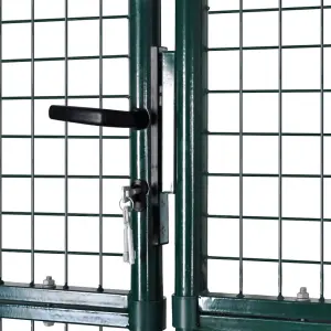 Berkfield Double Door Fence Gate Powder-Coated Steel