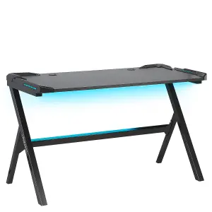 Beliani Modern Gaming Desk Black DANVERS