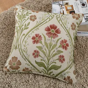 Estelle Woven Floral Filled Cushion