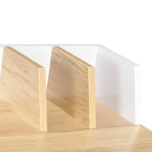 Berkfield Desk White and Natural 80x50x84 cm