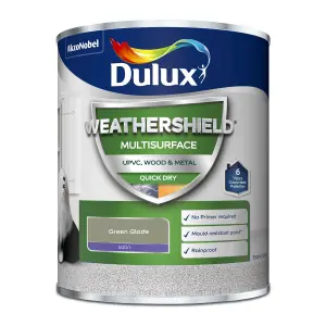 Dulux Weathershield Green Glade Satinwood Multi-room Multi-surface paint, 750ml