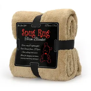 Snug Rug Blanket Luxury Sherpa Fleece Sofa TV Throw Gift Blankets 127x178cm - Sand Beige