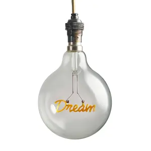 ValueLights Vintage Style 2w LED BC B22 Bayonet Cap Word Script Dream Design Clear Light Bulb - Dream