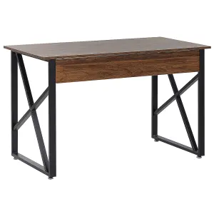 Home Office Desk Dark Wood DARBY