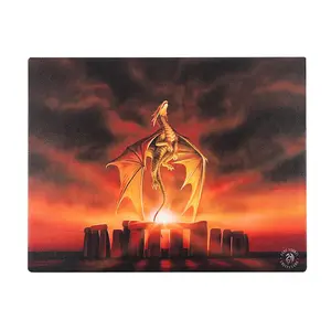 Anne Stokes Canvas Solstice Plaque Orange/Black (19cm x 25cm)