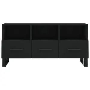 Berkfield TV Cabinet Black 102x36x50 cm Engineered Wood