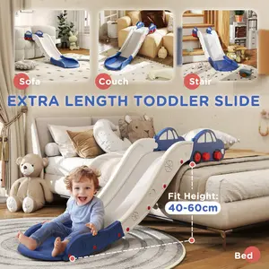 AIYAPLAY Kids Slide for Couch, Bed, Sofa, Easy to Assemble, Blue