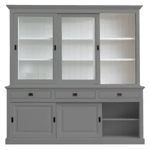 Anneros Display Cabinet Dusty Grey