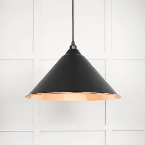 Hammered Copper Hockley Pendant in Elan Black