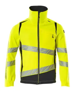 Mascot Accelerate Safe Ultimate Stretch Work Jacket (Hi-Vis Yellow/Dark Navy)  (Medium)