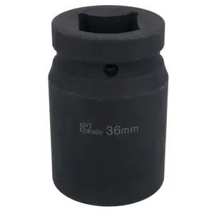 1" Drive 36mm Deep MM Impact Impacted Socket 6 Sided Single Hex