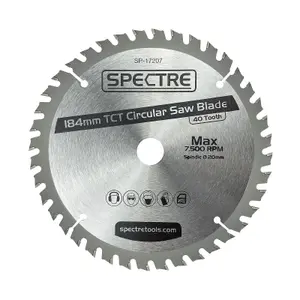 Trade Pro Circular Saw Blade 184 X 20 40 Teeth -Fits Dewalt DCS570 DCS572 DWE560