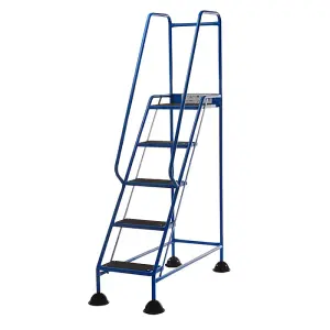 TUFF Express Easy Glide Steps- 5 Tread - Blue - Anti-Slip