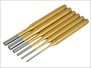 BlueSpot Tools 22449 Gold Pin Punch Set 6 Piece B/S22449