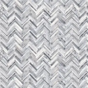 Splashwall Grey Herringbone MDF Splashback, (H)1220mm (W)2440mm (T)10mm