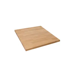 Solid Wood Oak Table Top - 800m x 800mm x 40mm - Top Grade European Wooden Large Square Kitchen Dining Tabletop Worktop Desktop