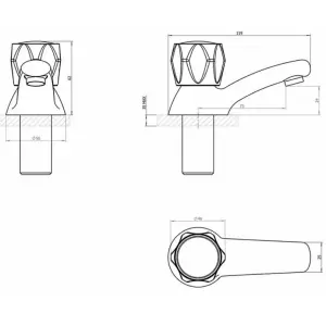 Pair Of Traditional Contract Bath Taps Chrome WRAS Approved