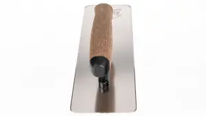 Toolty Venetian Trowel with Cork Handle on Aluminium Foot 240mm for Plastering Rendering Smoothing Finishing DIY