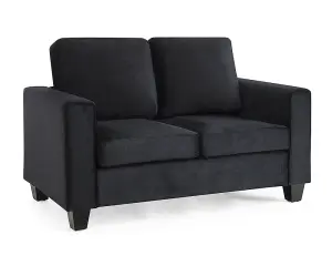 Dakota 2 Seater Black Velvet Fabric Sofa