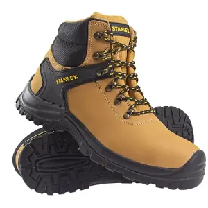 Mens Stanley Nova Safety Boots Leather Lace Up In Honey