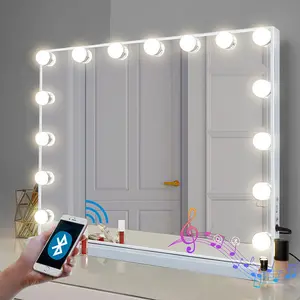 Rectangle Bluetooth LED Metal Mirror White