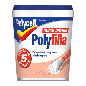 Polycell Quick dry White Ready mixed Filler, 1kg