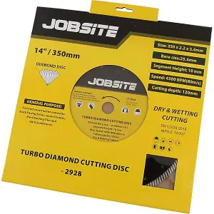 350mm 14in Turbo Diamond Disc Trade Master Cutting Disc (Neilsen Jobsite CT2928)