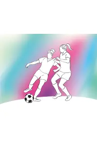 Origin Murals Girls Playing Football Multi Matt Smooth Paste the Wall Mural 350cm wide x 280cm high