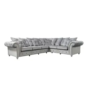 The Great British Sofa Company Kensington Corner 3&2 Seater Velvet Sofa