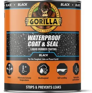 Gorilla 84756 Waterproof Coat & Seal Black 473Ml