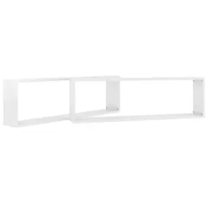 Aycel Cubby Shelf (Set of 2) Gloss White / 30cm H x 100cm W x 15cm D