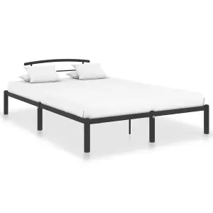 Berkfield Bed Frame Black Metal 140x200 cm