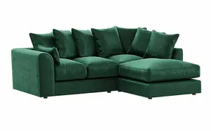 Plush Velvet Green Right Hand Corner