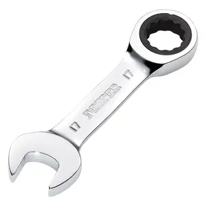 Draper Tools HI-TORQ Metric Stubby Ratchet Combination Spanner, 17mm