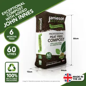 Peat Free All Purpose Compost with added John Innes 60L Professional Blend by Jamieson Brothers