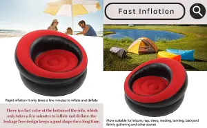 MantraRaj Quick Inflate Gaming Chair, Suitable as Outdoor Furniture, Comfortable Single Inflatable Sofa