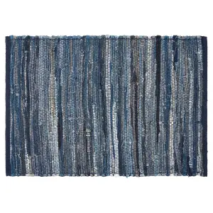 Chindi Handwoven Denim Recycled Rag Rug - 150 x 240cm