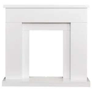 Adam Lomond Fireplace in Pure White, 39 Inch